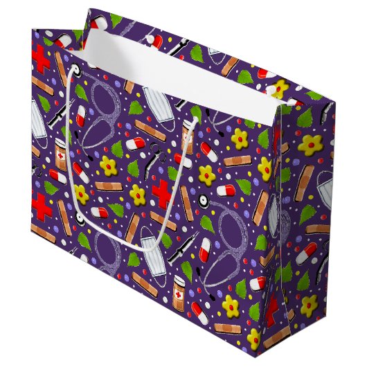 Verpleegster grote cadeautas (Voorkant Gekanteld)