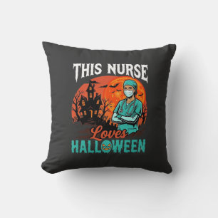 Verpleegster Halloween Griezelig Zorgontwerp_1 Kussen