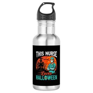 Verpleegster Halloween Griezelige Zorg Ontwerp_1 Waterfles