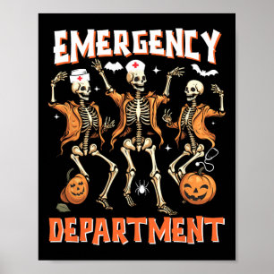Verpleegster Halloween Kamer Spoedeisende Hulp Gra Poster