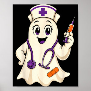 Verpleegster Halloween Lieve Geest Stethoscoop Spu Poster