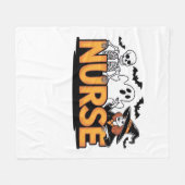 Verpleegster - Halloween - met geest, heks en skel Fleece Deken (Voorkant (Horizontaal))