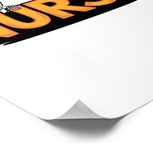 Verpleegster - Halloween - met geest, heks en skel Poster (Hoek)