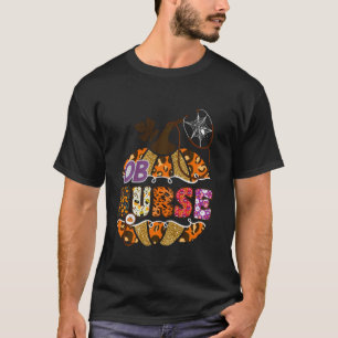 Verpleegster Halloween Pompoen Luipaard Verloskund T-shirt