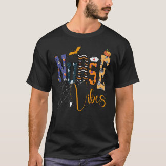 Verpleegster Halloween Spin Cute Gezondheid Werkne T-shirt