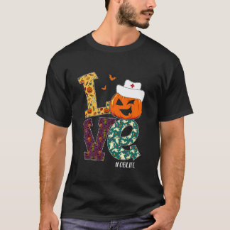 Verpleegster Halloween Verschrikkelijke Pompoen Li T-shirt