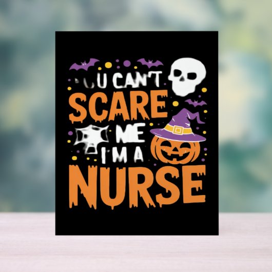 Verpleegster Halloween Witch Funny Nursing Essenti Acryl Bord (Neutraal)