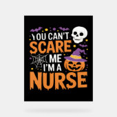 Verpleegster Halloween Witch Funny Nursing Essenti Acryl Bord (Voorkant)