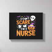 Verpleegster Halloween Witch Funny Nursing Essenti Canvas Afdruk (Voorkant)