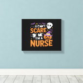 Verpleegster Halloween Witch Funny Nursing Essenti Canvas Afdruk (Insitu (Houten vloer))