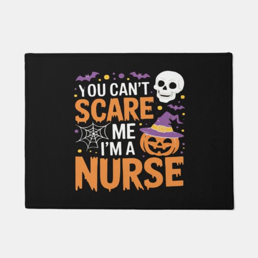 Verpleegster Halloween Witch Funny Nursing Essenti Deurmat (Voorkant)