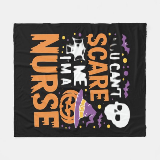 Verpleegster Halloween Witch Funny Nursing Essenti Fleece Deken (Voorkant (Horizontaal))