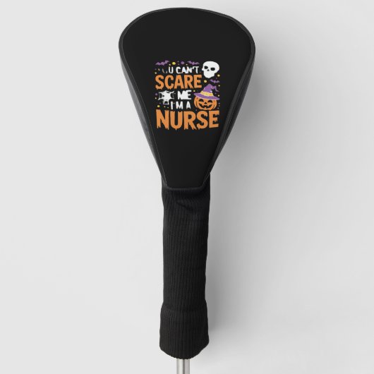 Verpleegster Halloween Witch Funny Nursing Essenti Golfheadcover (Voorkant)