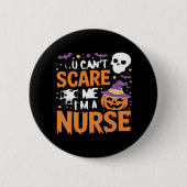 Verpleegster Halloween Witch Funny Nursing Essenti Ronde Button 5,7 Cm (Voorkant)