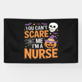 Verpleegster Halloween Witch Funny Nursing Essenti Spandoek (Horizontaal)