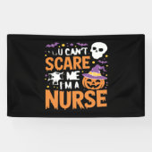 Verpleegster Halloween Witch Funny Nursing Essenti Spandoek (Horizontaal)