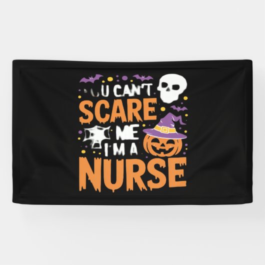 Verpleegster Halloween Witch Funny Nursing Essenti Spandoek (Horizontaal)