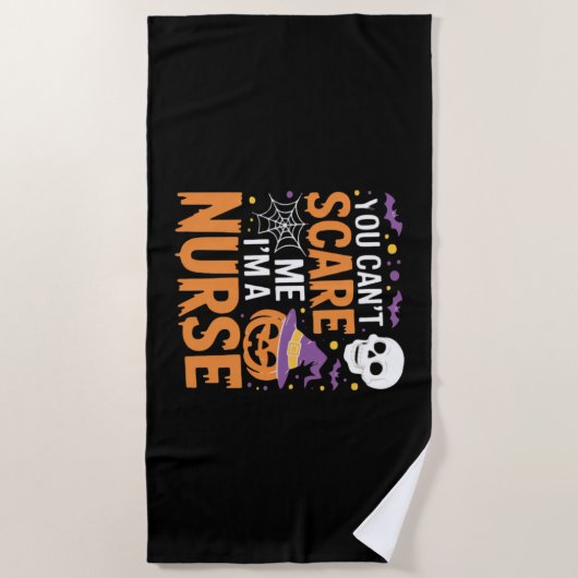 Verpleegster Halloween Witch Funny Nursing Essenti Strandlaken (Voorkant)