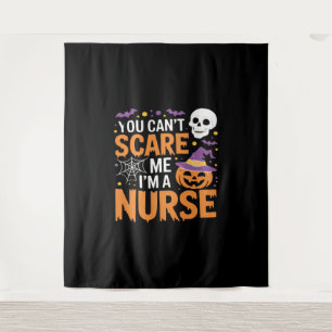 Verpleegster Halloween Witch Funny Nursing Essenti Wandkleed