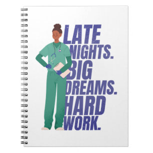 Verpleegster Hard Werk Citaat Notitieboek
