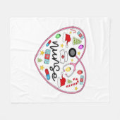 Verpleegster Hart, Halloween Oversized T-shirt Fleece Deken (Voorkant (Horizontaal))