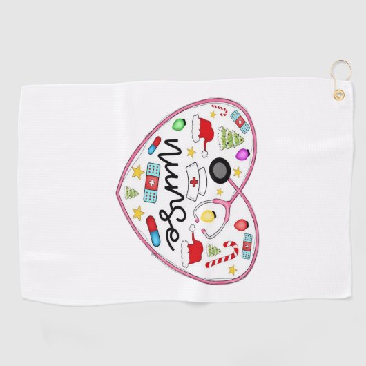 Verpleegster Hart, Halloween Oversized T-shirt Golfhanddoek (Horizontaal)