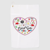 Verpleegster Hart, Halloween Oversized T-shirt Golfhanddoek (Voorkant)