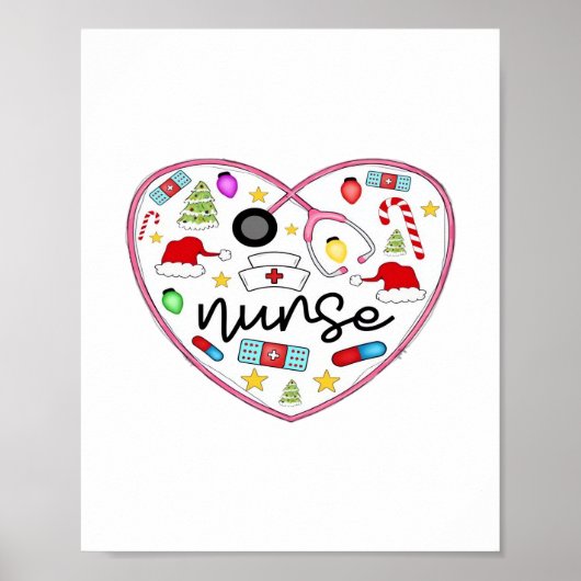 Verpleegster Hart, Halloween Oversized T-shirt Poster (Voorkant)