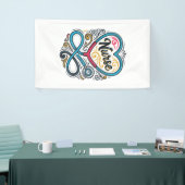 Verpleegster Hart Stethoscoop Vintage Gravure Desi Spandoek (Beurs)