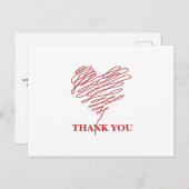 Verpleegster Hart Symbool Dank Je Briefkaart (Voorkant / Achterkant)
