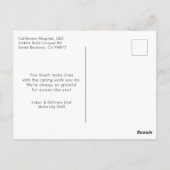 Verpleegster Hart Symbool Dank Je Briefkaart (Achterkant)