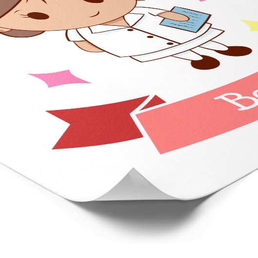 Verpleegster Hartelijk dank u persoonlijke medewer Poster (Hoek)