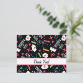 Verpleegster Hartelijk dank Zwarte kaart Medische (Staand voorkant)