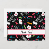 Verpleegster Hartelijk dank Zwarte kaart Medische (Voorkant / Achterkant)