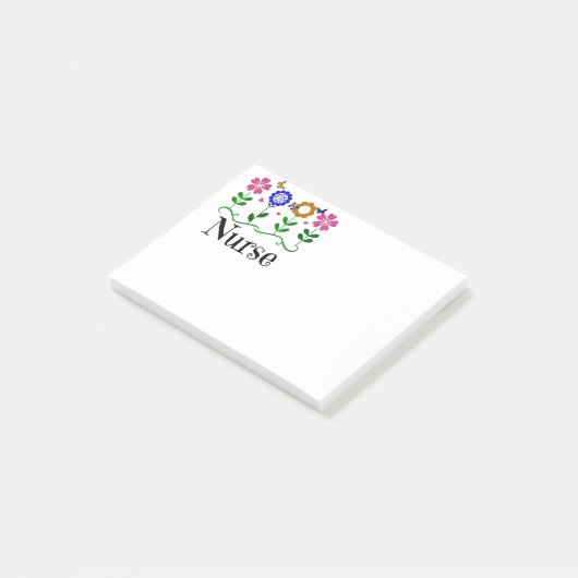 Verpleegster--Harten, Bloemen en Vlinders Post-it® Notes (Schuin)