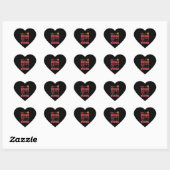 Verpleegster heksen bezem hart sticker (Vel)