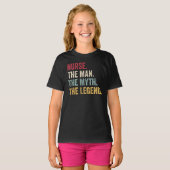 Verpleegster het Man de mythe de legendarische gra T-shirt (Voorkant volledig)