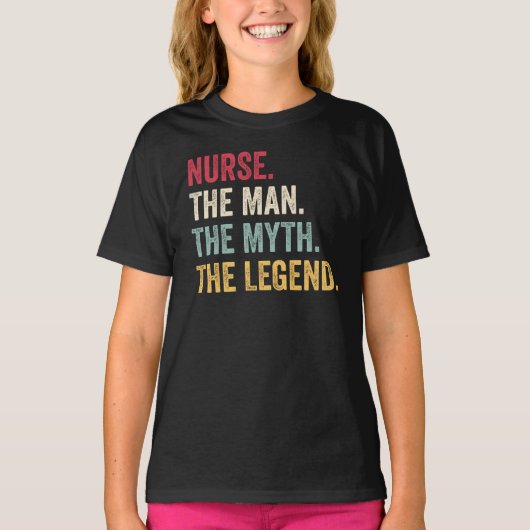 Verpleegster het Man de mythe de legendarische gra T-shirt (Voorkant)