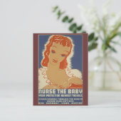 Verpleegster het Poster van WPA van de Baby Briefkaart (Staand voorkant)