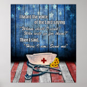 Verpleegster hier ben ik; stuur me motivatie poster (Voorkant)