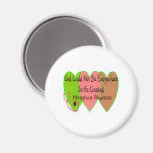 Verpleegster Hospice "God kon niet overal zijn" Magneet (Voorkant / Achterkant)