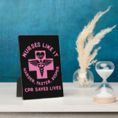 Verpleegster Humor - CPR Red levens - Funny Novelt Fotoplaat (Zijkant)