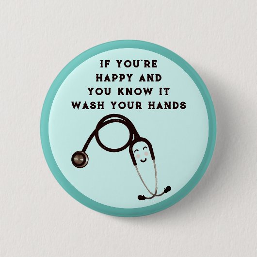 Verpleegster Humor Knop Ronde Button 5,7 Cm (Voorkant)