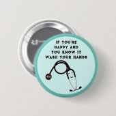 Verpleegster Humor Knop Ronde Button 5,7 Cm (Voorkant /achterkant)