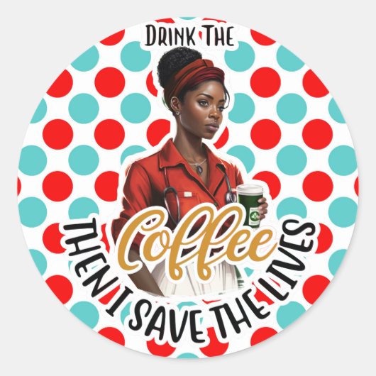 Verpleegster Humor Thema Stickers (Voorkant)