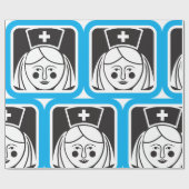 Verpleegster Icoon Cadeaupapier (Vlak)