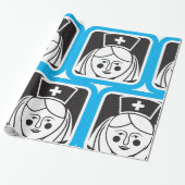 Verpleegster Icoon Cadeaupapier (Uitgerold)