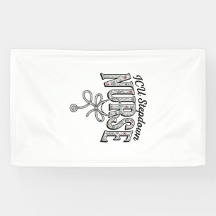 Verpleegster ICU Stepdown Vintage Bloem Stethoscoo Spandoek