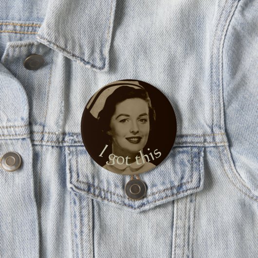  verpleegster " Ik heb deze knop" Ronde Button 7,6 Cm (In situ)