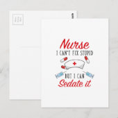 Verpleegster, ik kan geen onstuimige oplossing vin briefkaart (Voorkant / Achterkant)